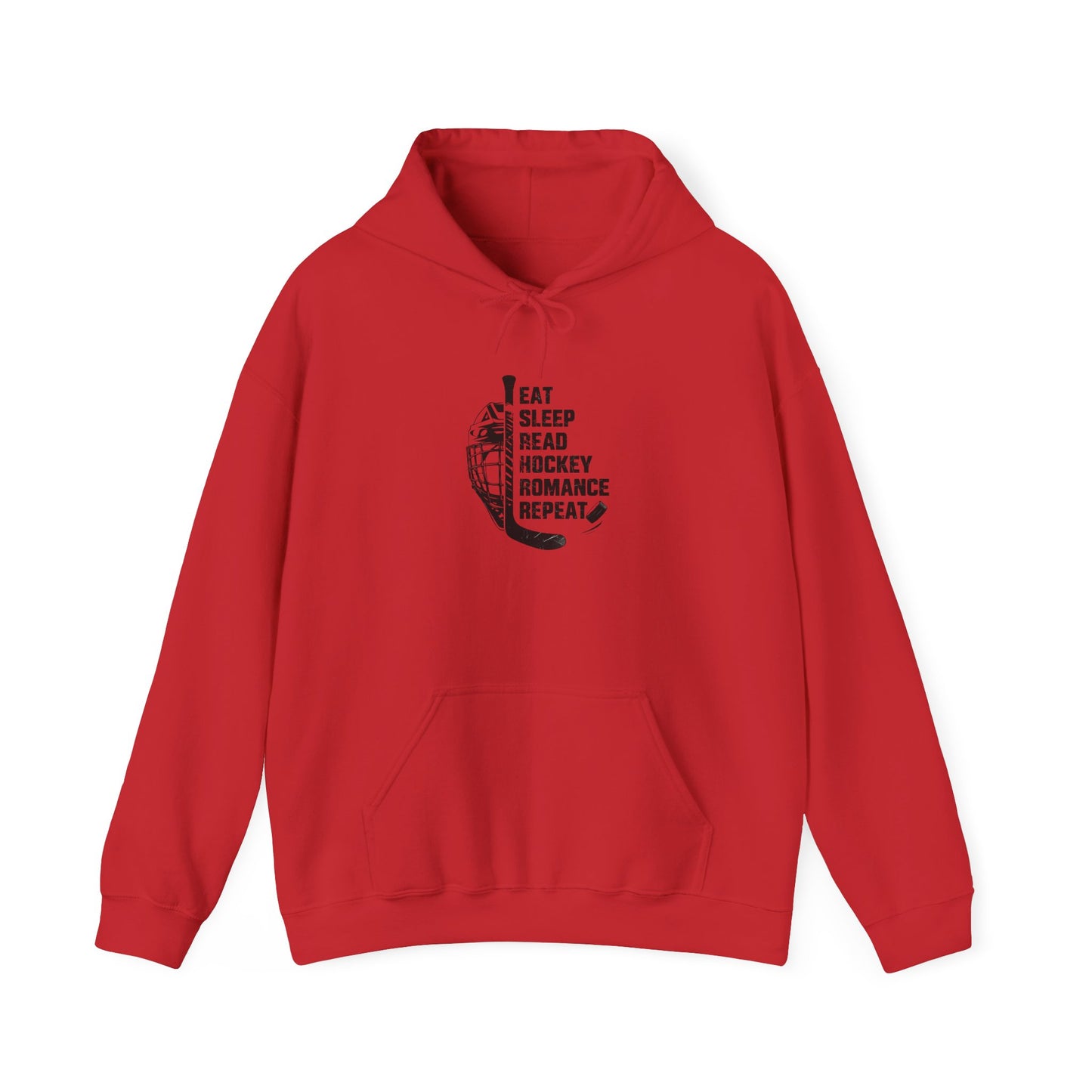 Hockey Lover Hoodie - 'Eat, Sleep, Read Hockey Romance, Repeat' Hoodie