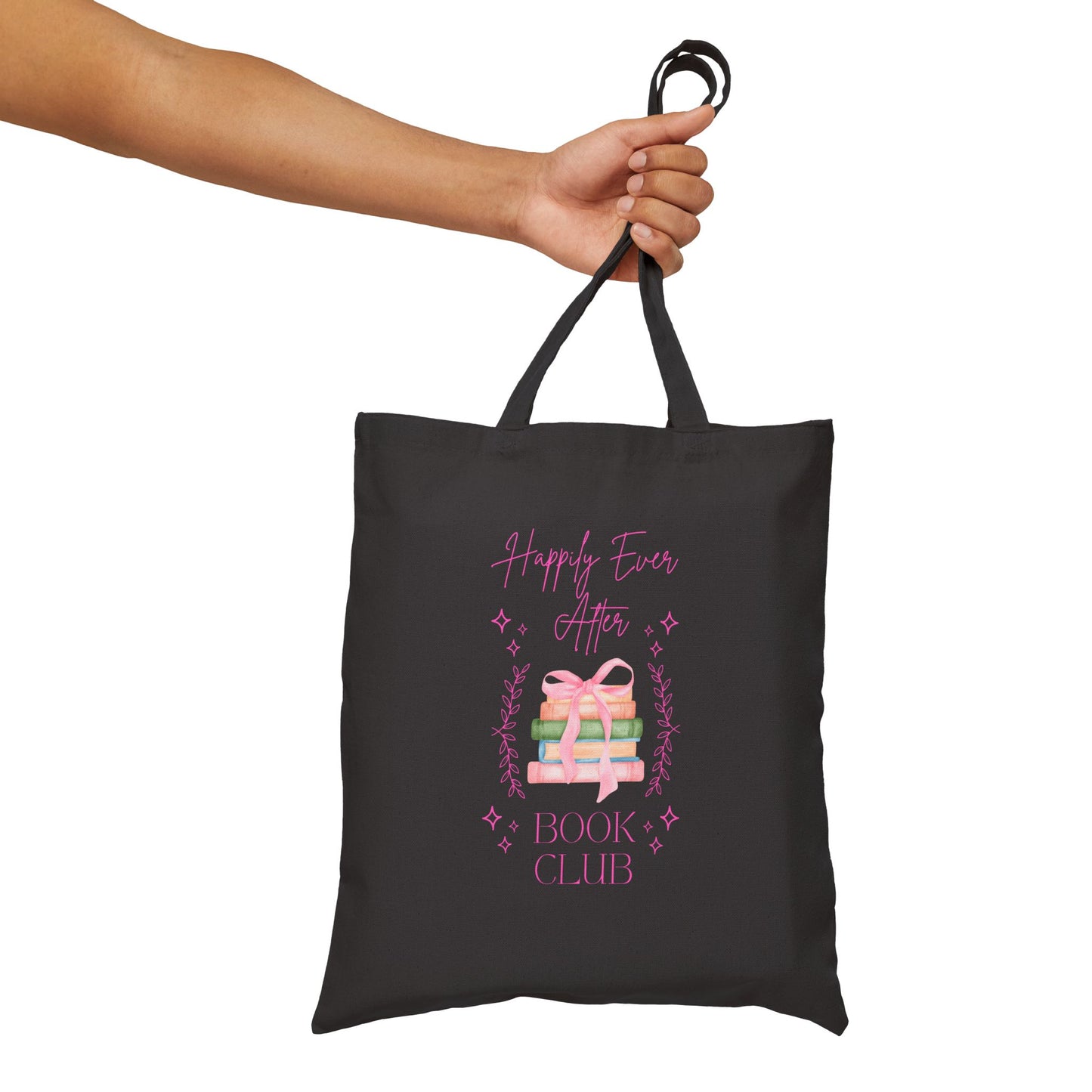 Happy Ever After Book Club Cotton Canvas Tote Bag