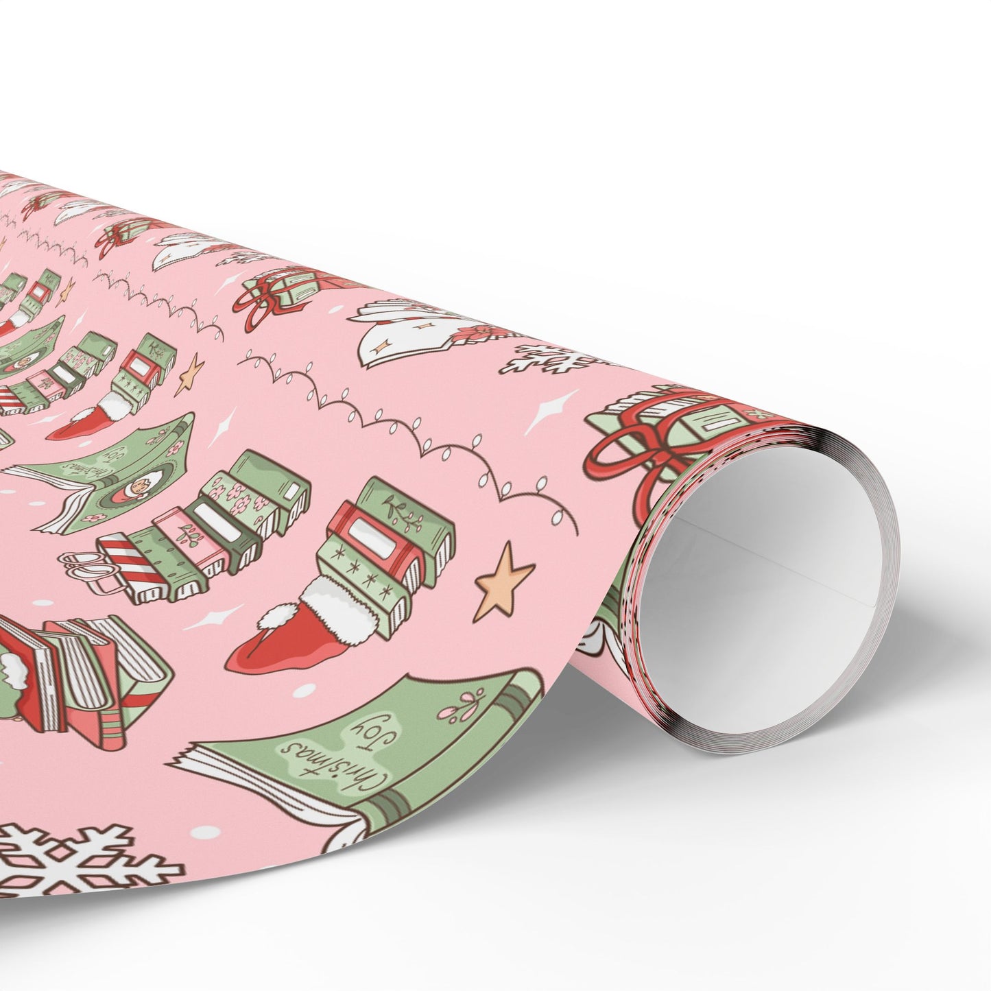 Bookish Christmas Magic Wrapping Paper, Holiday Wrap for Christmas, Eco-Friendly Wrapping, Handmade Gift Wrap, Seasonal Decorative Paper