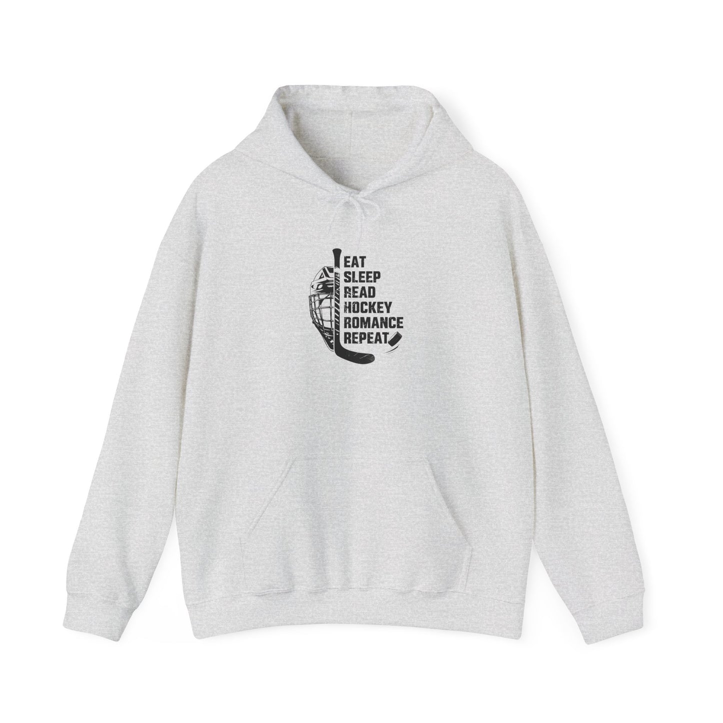 Hockey Lover Hoodie - 'Eat, Sleep, Read Hockey Romance, Repeat' Hoodie