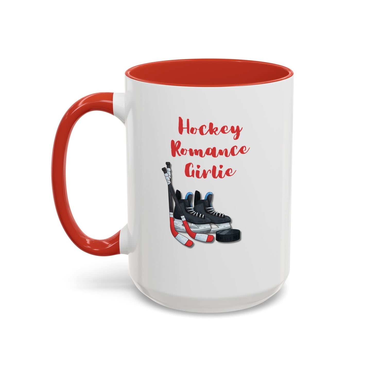 Hockey Romance Girlie Accent Coffee Mug (11, 15oz)