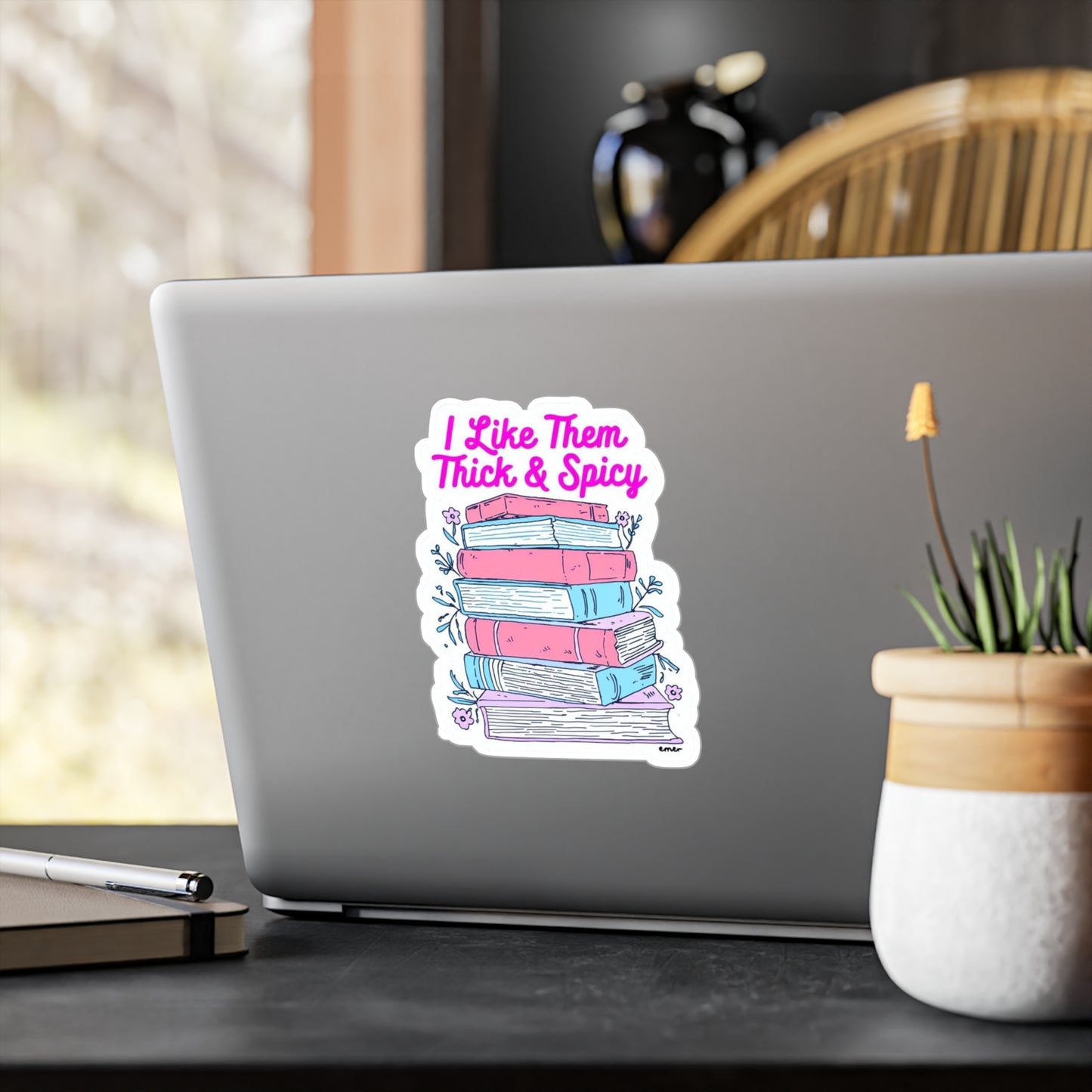 Spicy Books Kiss Cut Vinyl Sticker - Perfect for Romance Readers