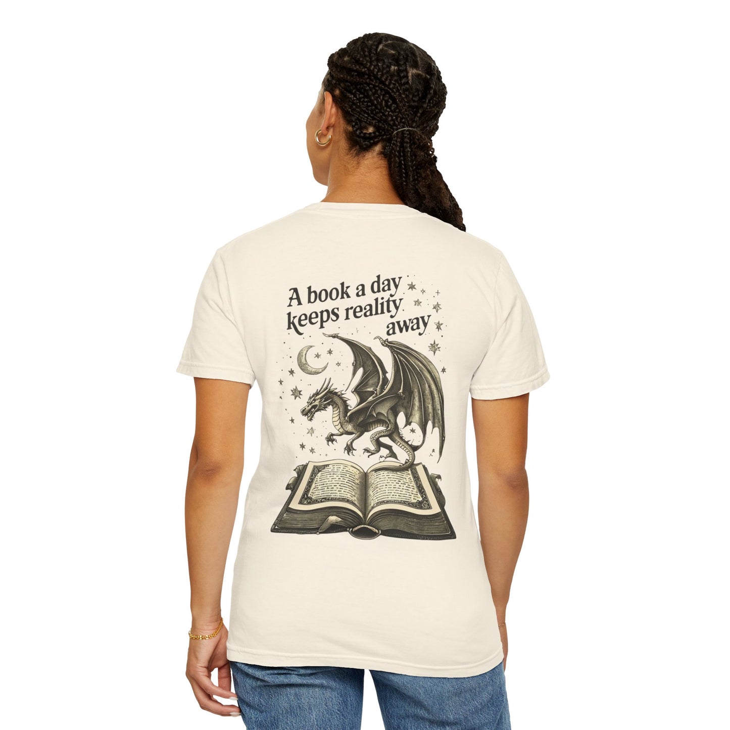 'A Book a Day Keeps Reality Away' Fantasy T-Shirt