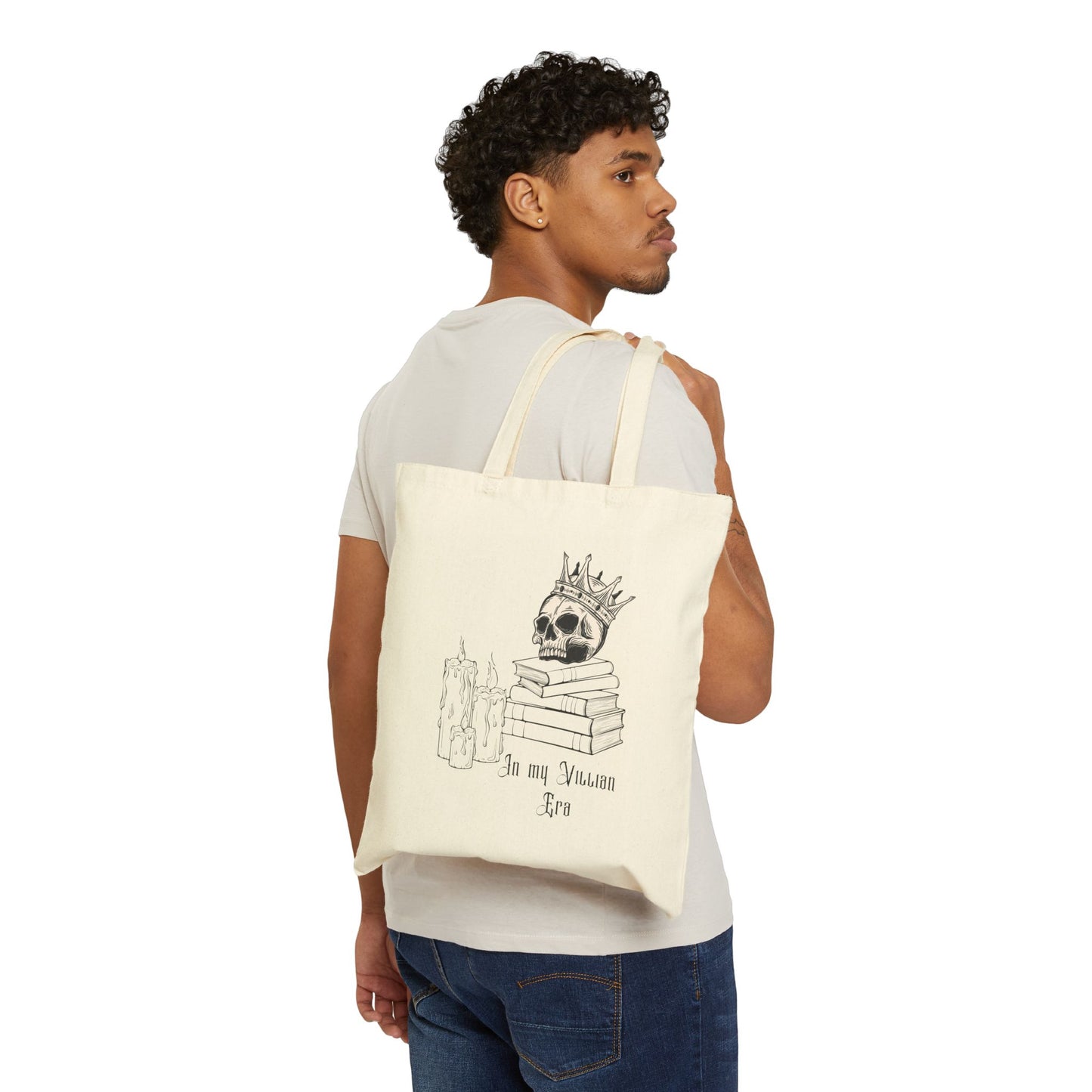 In My Villain Era Cotton Canvas Tote Bag - Stylish Eco-Friendly Bag for Book Lovers and Trendsetters