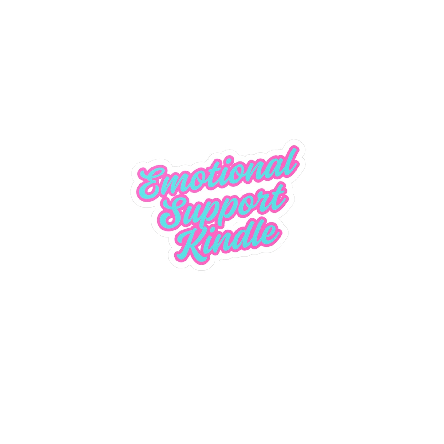Emotional Support Kindle Vinyl Decal - Cute Sticker for Book Lovers
