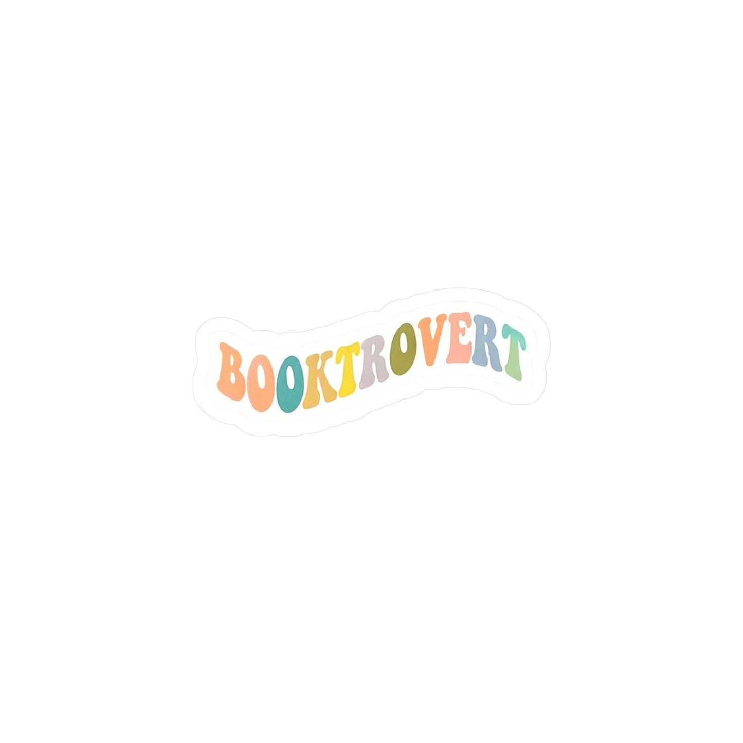 Colorful 'Booktrovert' Kiss-Cut Vinyl Decals for Book Lovers