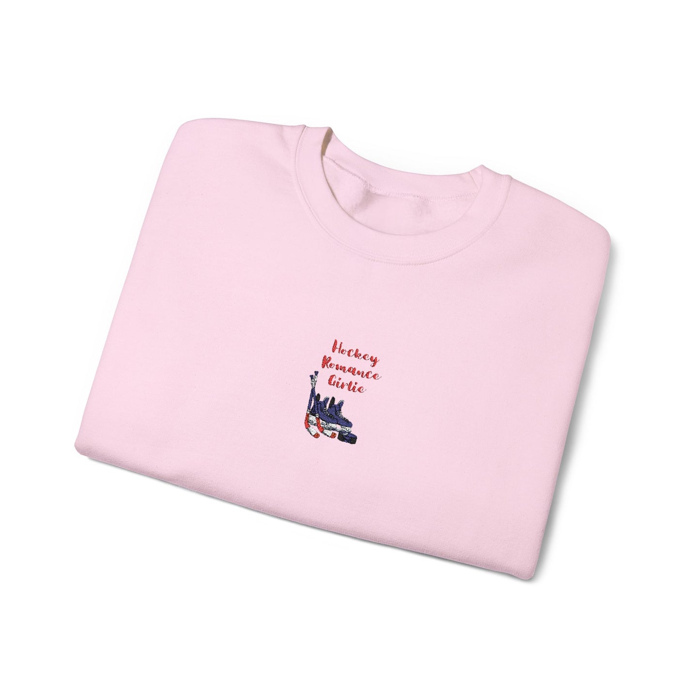 Hockey Romance Girlie Crewneck Embroidered Sweatshirt