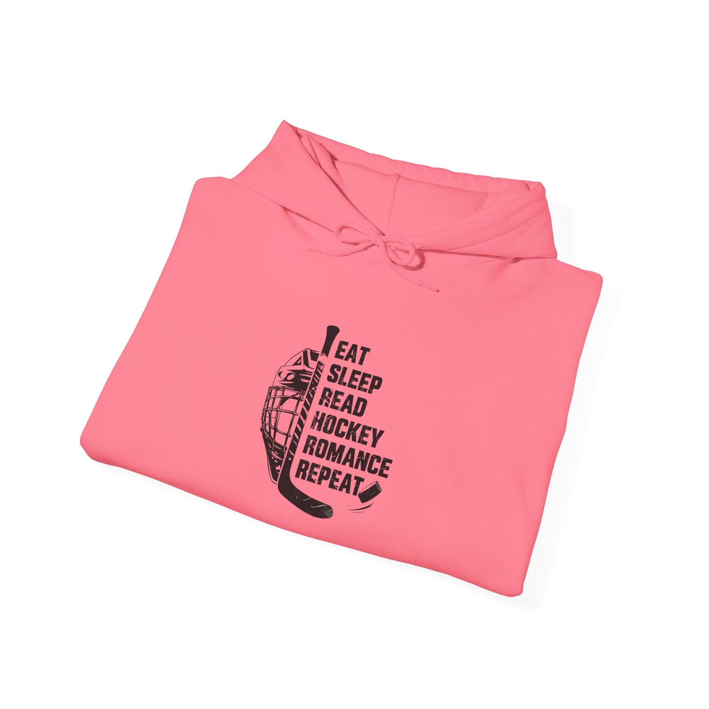 Hockey Lover Hoodie - 'Eat, Sleep, Read Hockey Romance, Repeat' Hoodie