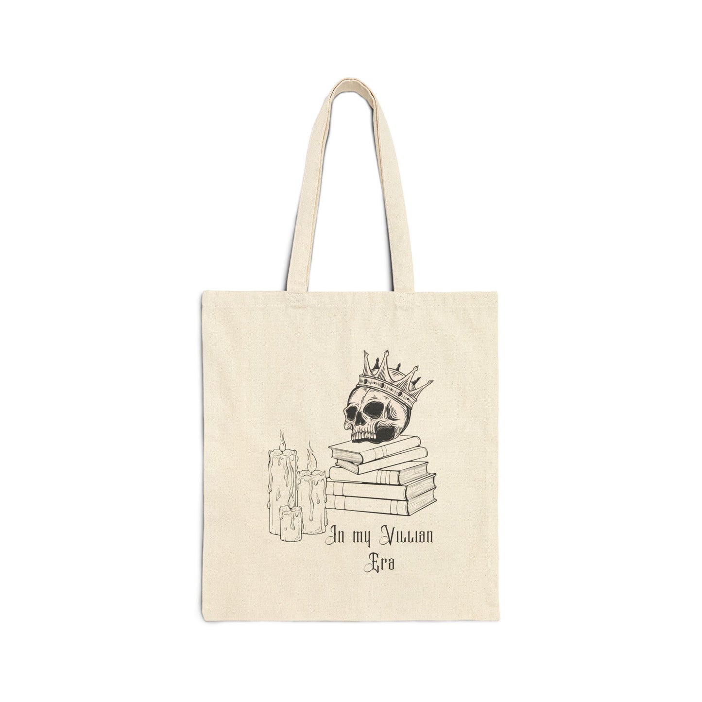 In My Villain Era Cotton Canvas Tote Bag - Stylish Eco-Friendly Bag for Book Lovers and Trendsetters