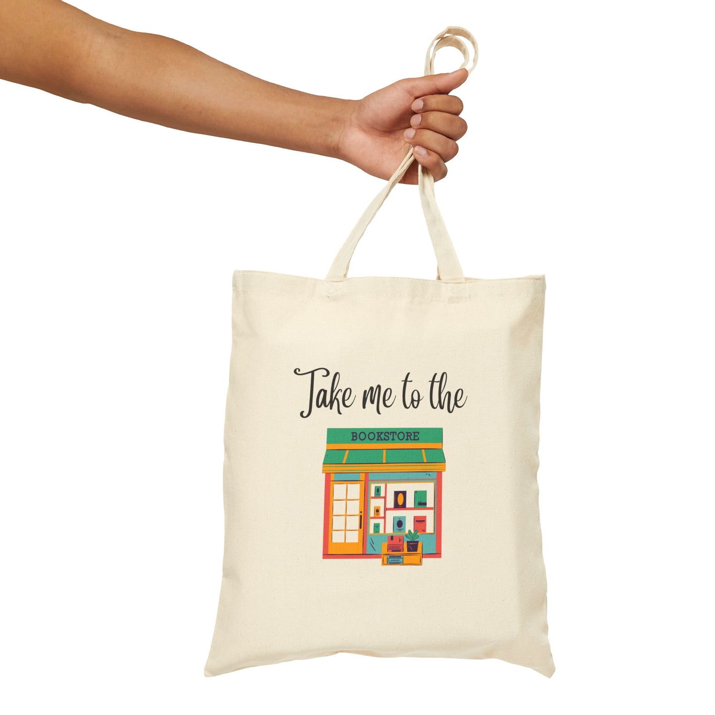 Bookstore Lover's Cotton Canvas Tote Bag - Perfect for Bibliophiles