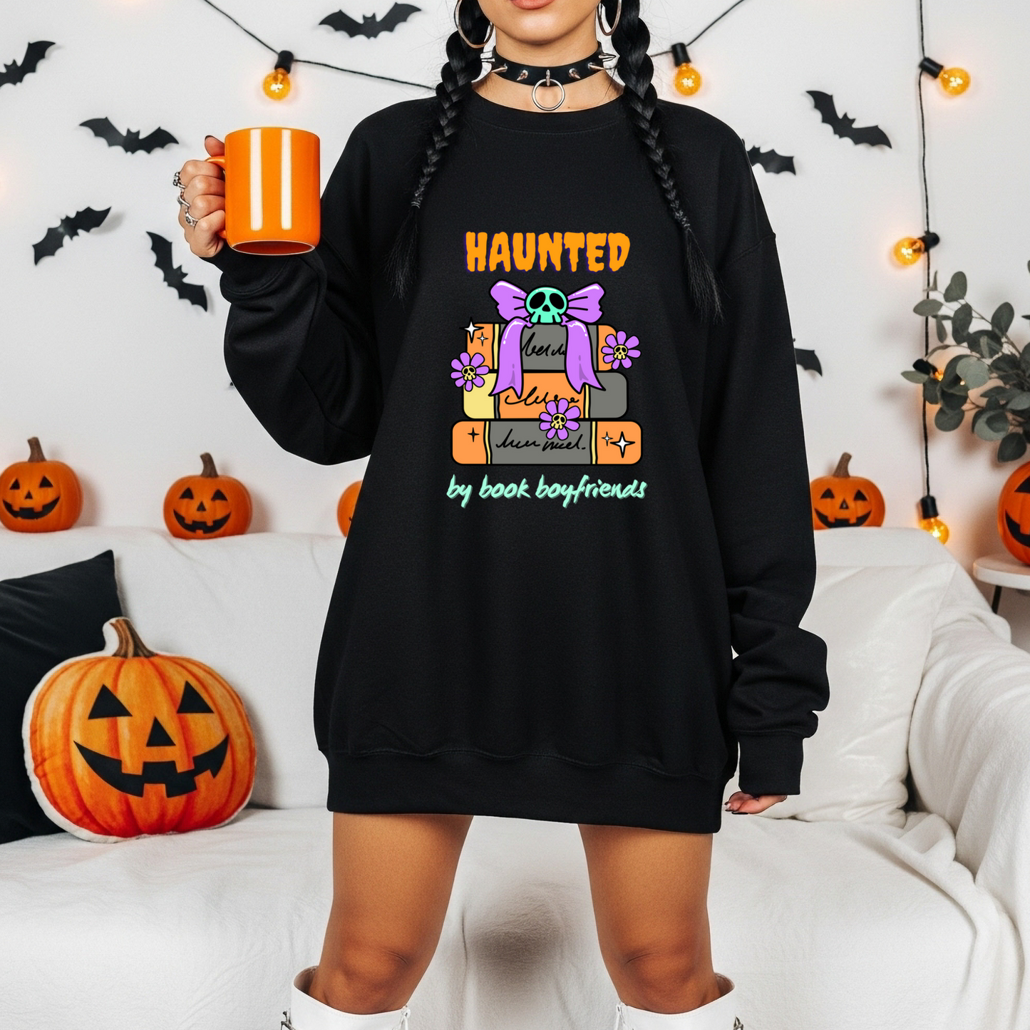 Haunted by Book Boyfriends Crewneck Sweatshirt
