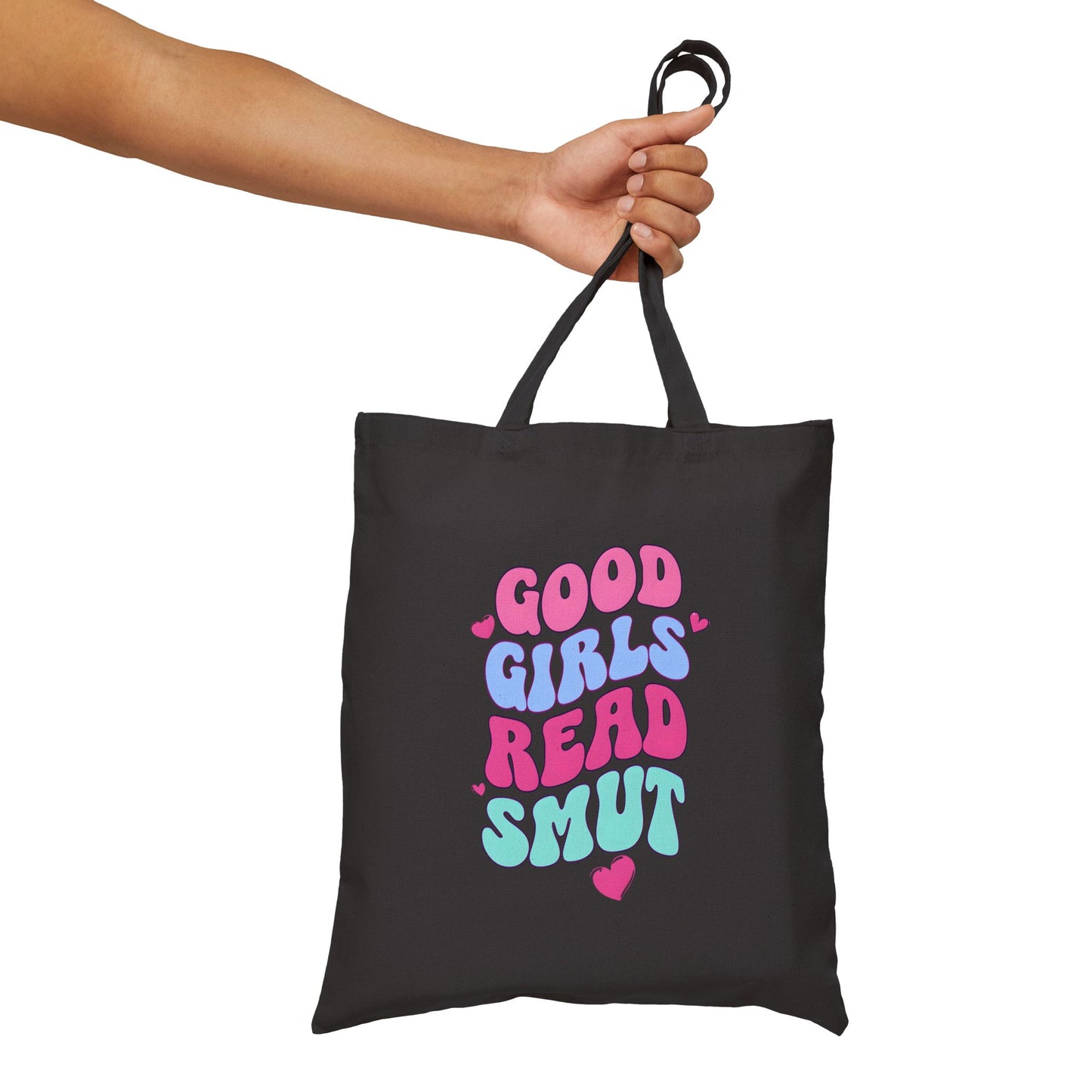 Good Girls Read Smut Cotton Canvas Tote Bag - Fun & Playful Shopping Tote