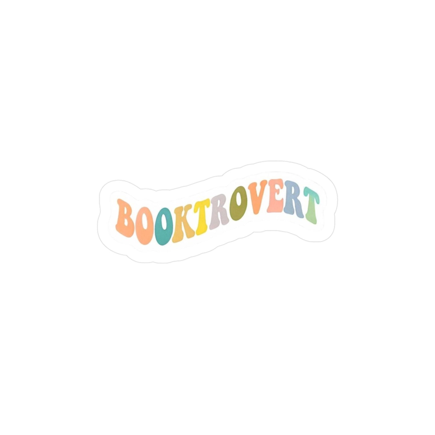 Colorful 'Booktrovert' Kiss-Cut Vinyl Decals for Book Lovers