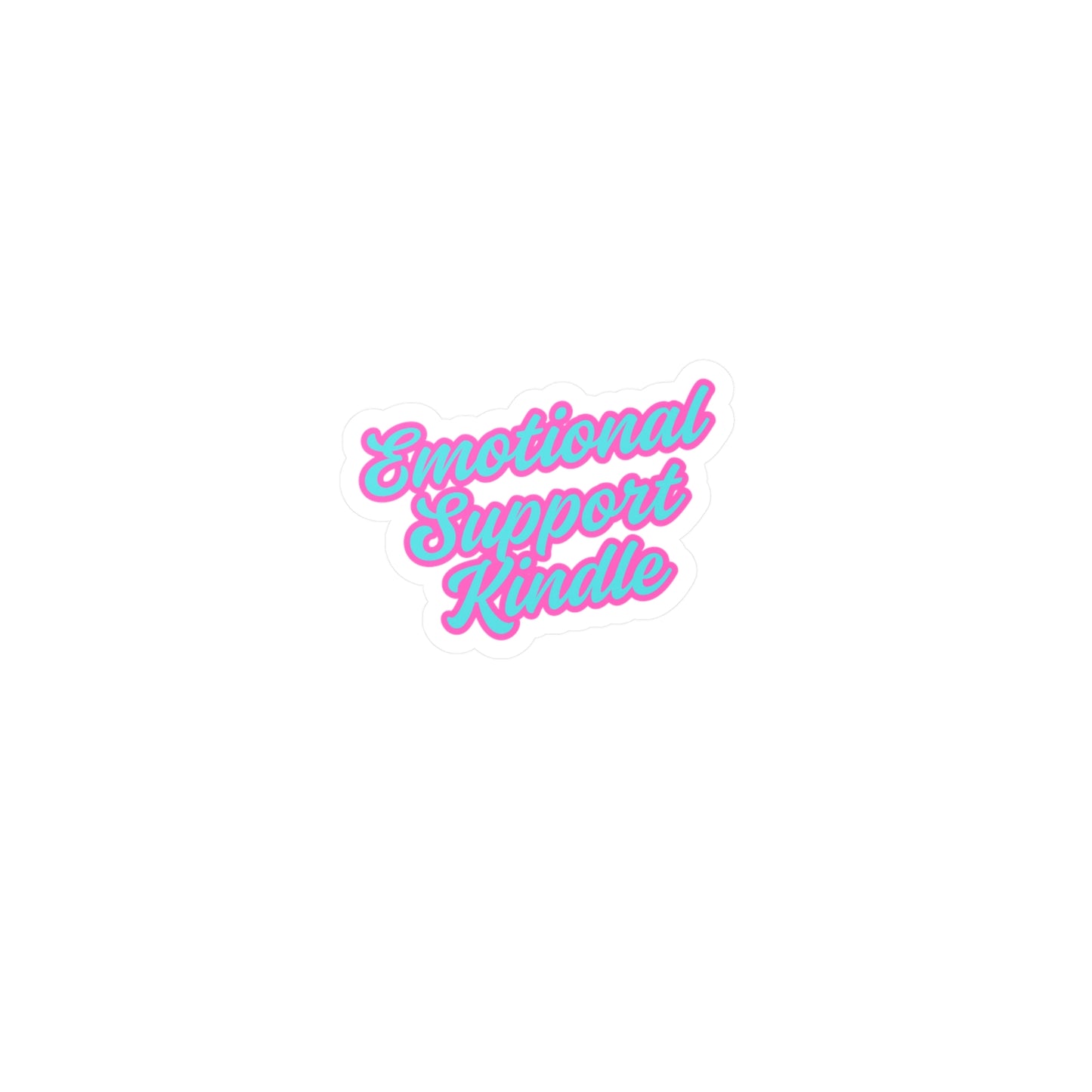 Emotional Support Kindle Vinyl Decal - Cute Sticker for Book Lovers