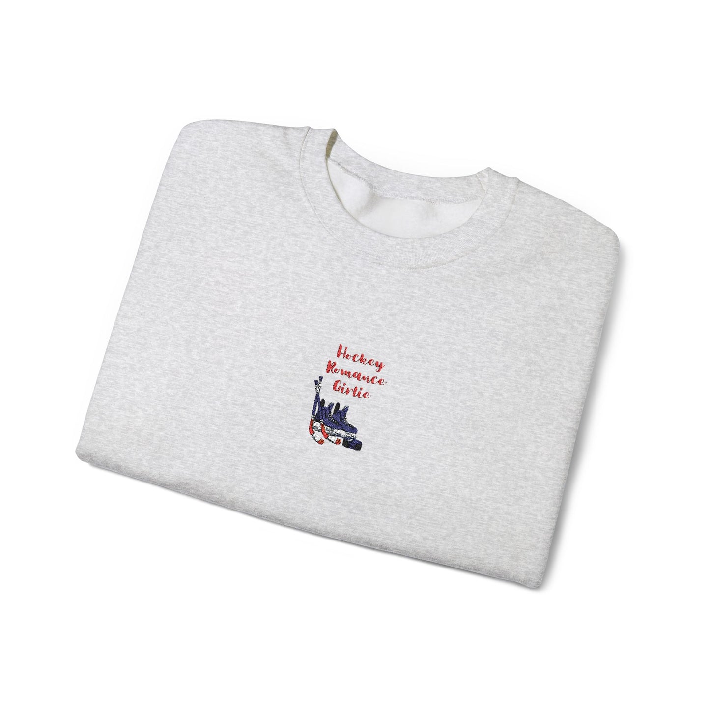Hockey Romance Girlie Crewneck Embroidered Sweatshirt