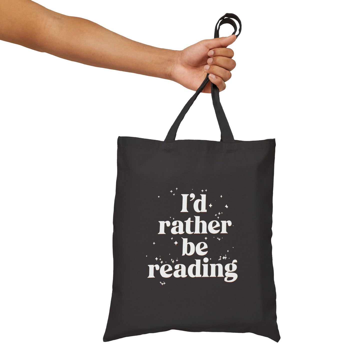 I'd Rather Be Reading Cotton Canvas Tote Bag - Book Lover's Eco-Friendly Shopper