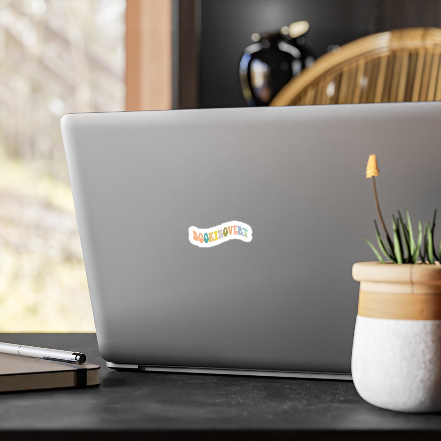 Colorful 'Booktrovert' Kiss-Cut Vinyl Decals for Book Lovers