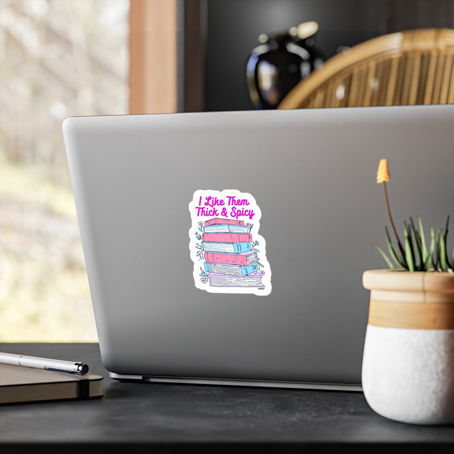 Spicy Books Kiss Cut Vinyl Sticker - Perfect for Romance Readers