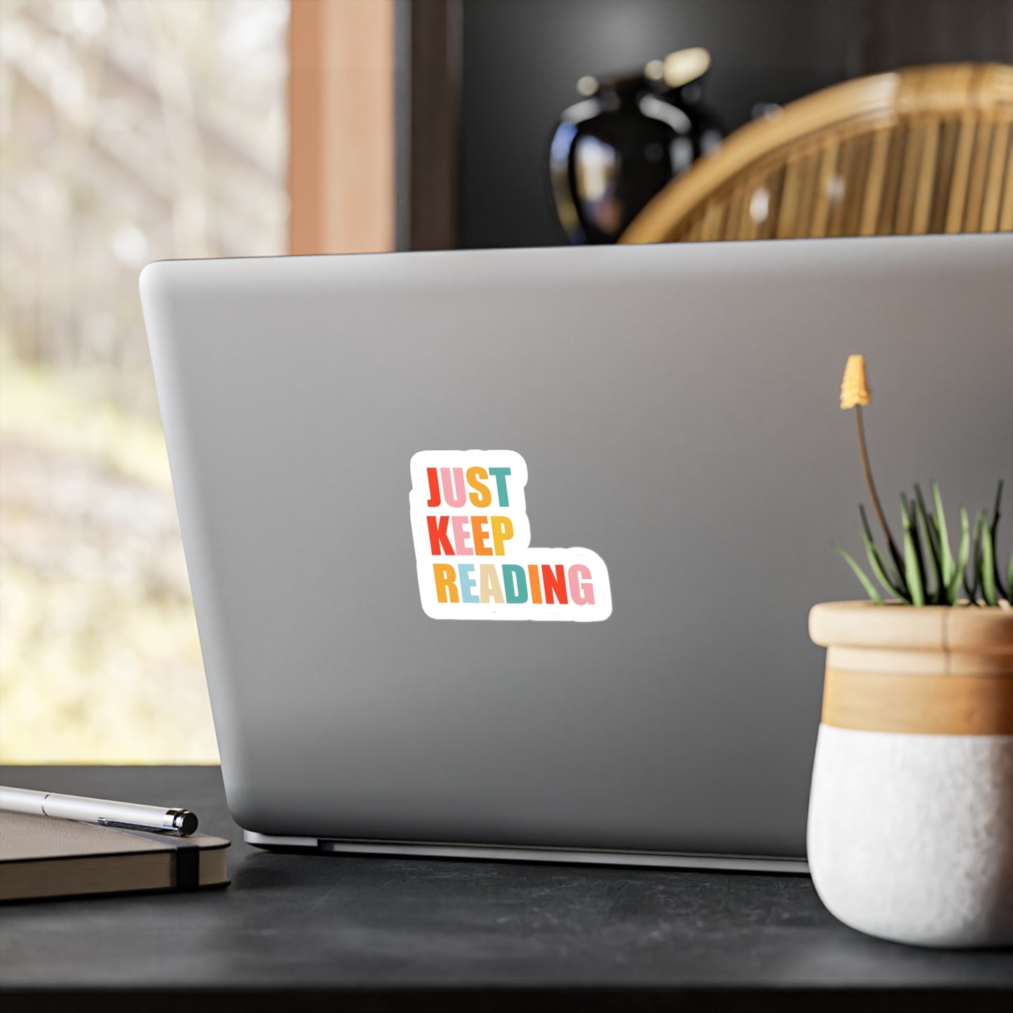 Just Keep Reading Kiss-Cut Vinyl Decals - Perfect for Book Lovers & Teachers