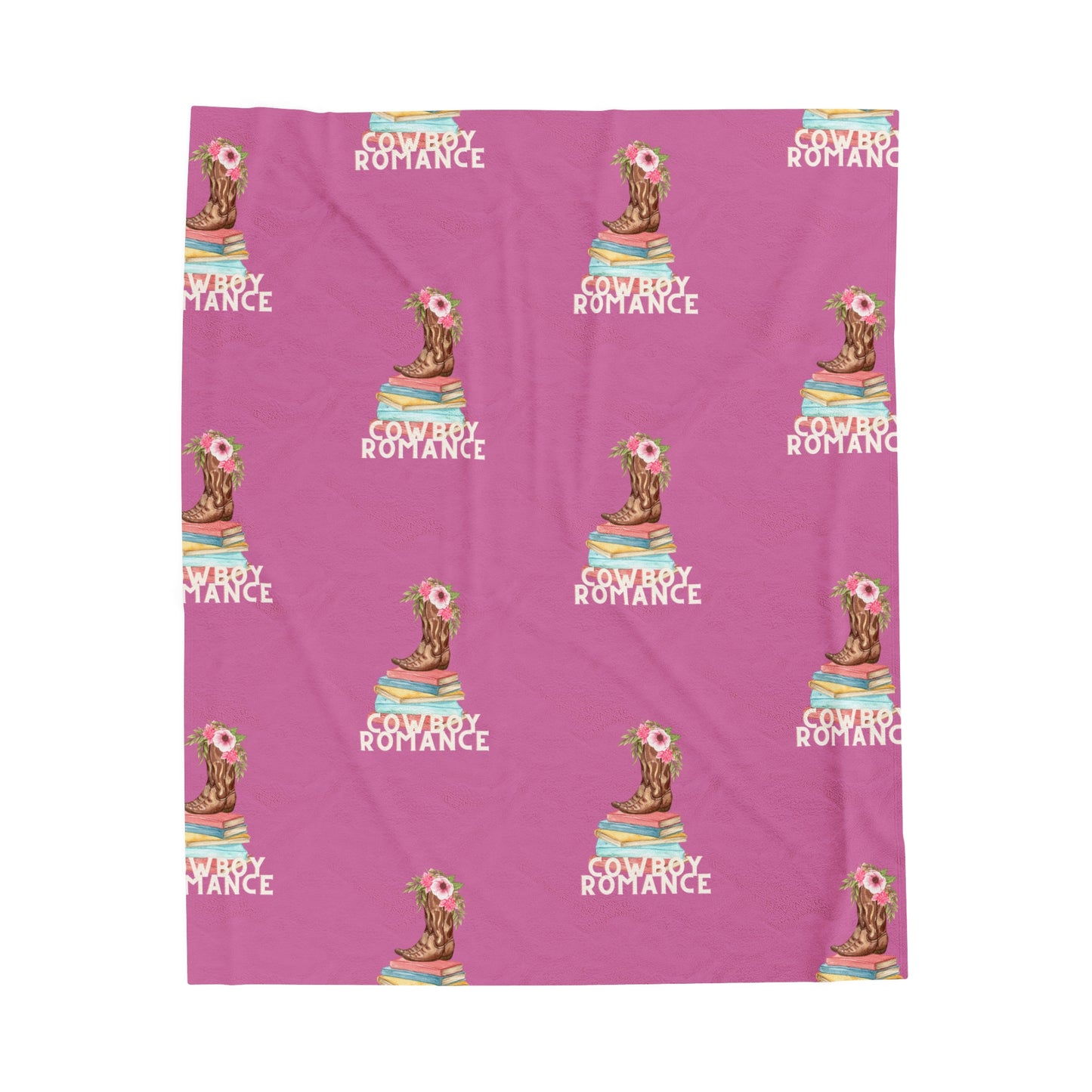 Cozy Cowboy Romance Velveteen Plush Blanket