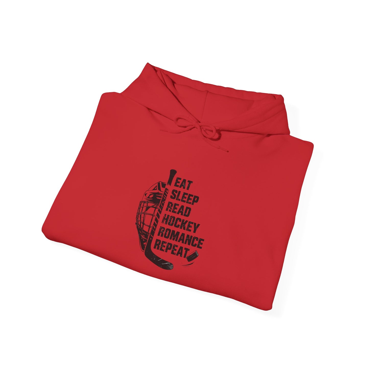 Hockey Lover Hoodie - 'Eat, Sleep, Read Hockey Romance, Repeat' Hoodie