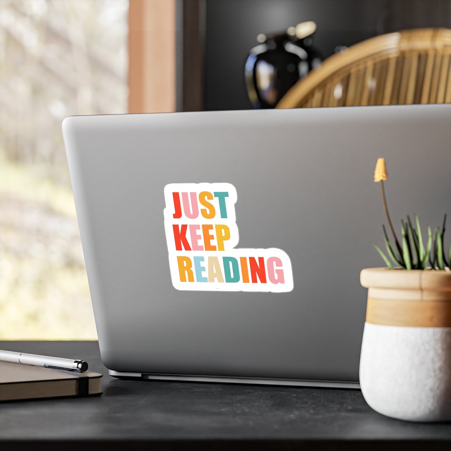 Just Keep Reading Kiss-Cut Vinyl Decals - Perfect for Book Lovers & Teachers