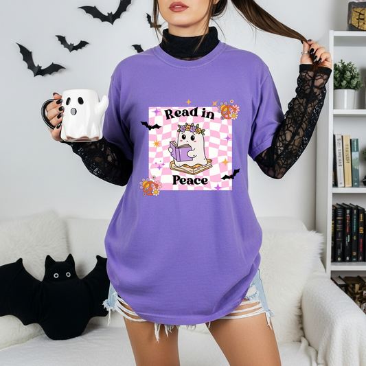 Cute Read in Peace T-Shirt, Halloween Shirt, Book Lover Gift