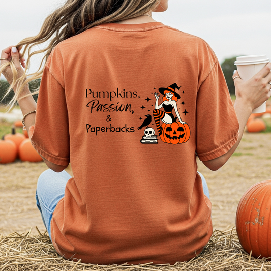 Pumpkins, Passion & Paperbacks Comfort Colors® Tee