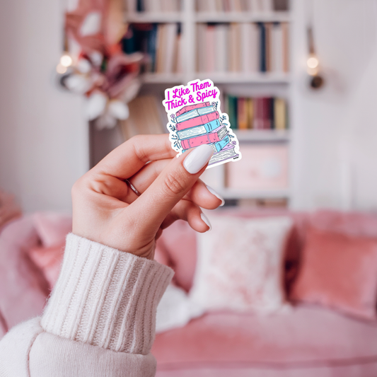 Spicy Books Kiss Cut Vinyl Sticker - Perfect for Romance Readers