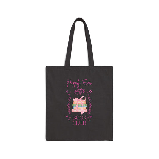 Happy Ever After Book Club Cotton Canvas Tote Bag