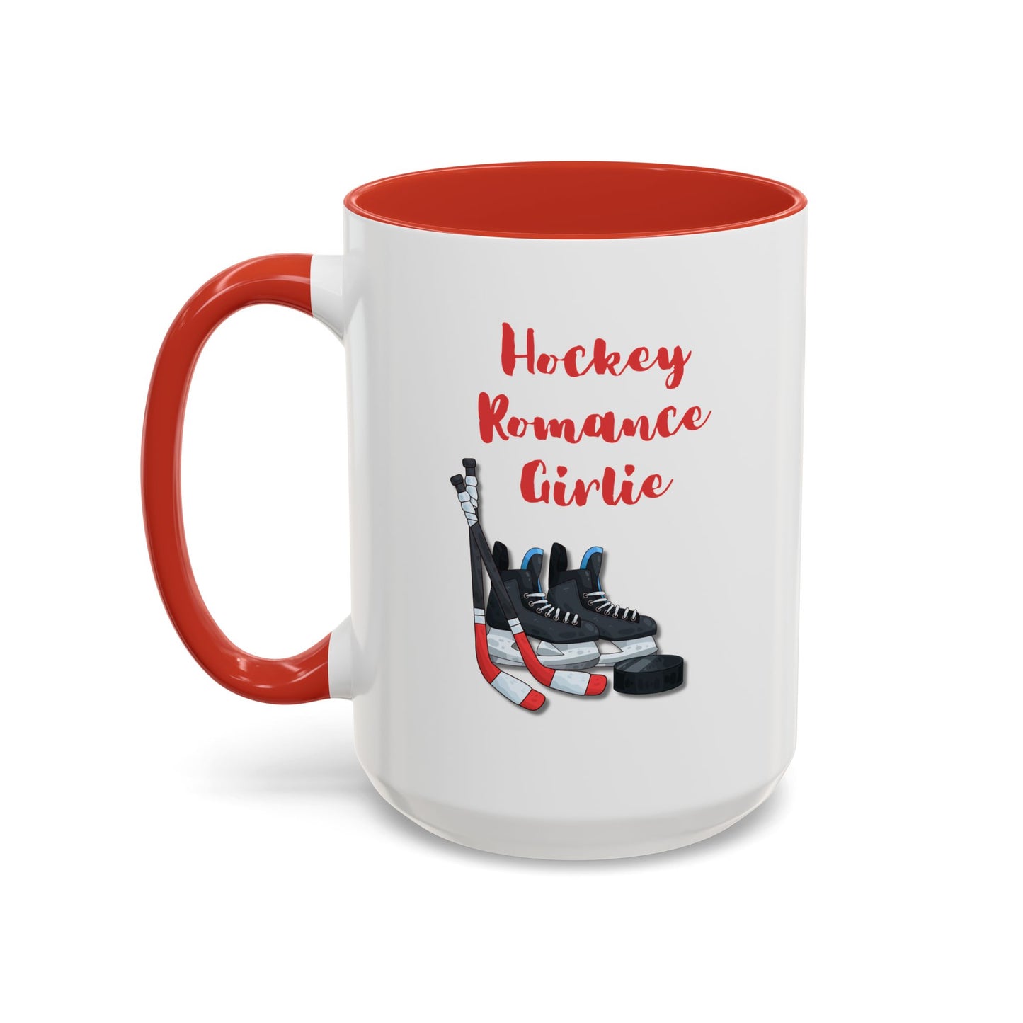 Hockey Romance Girlie Accent Coffee Mug (11, 15oz)