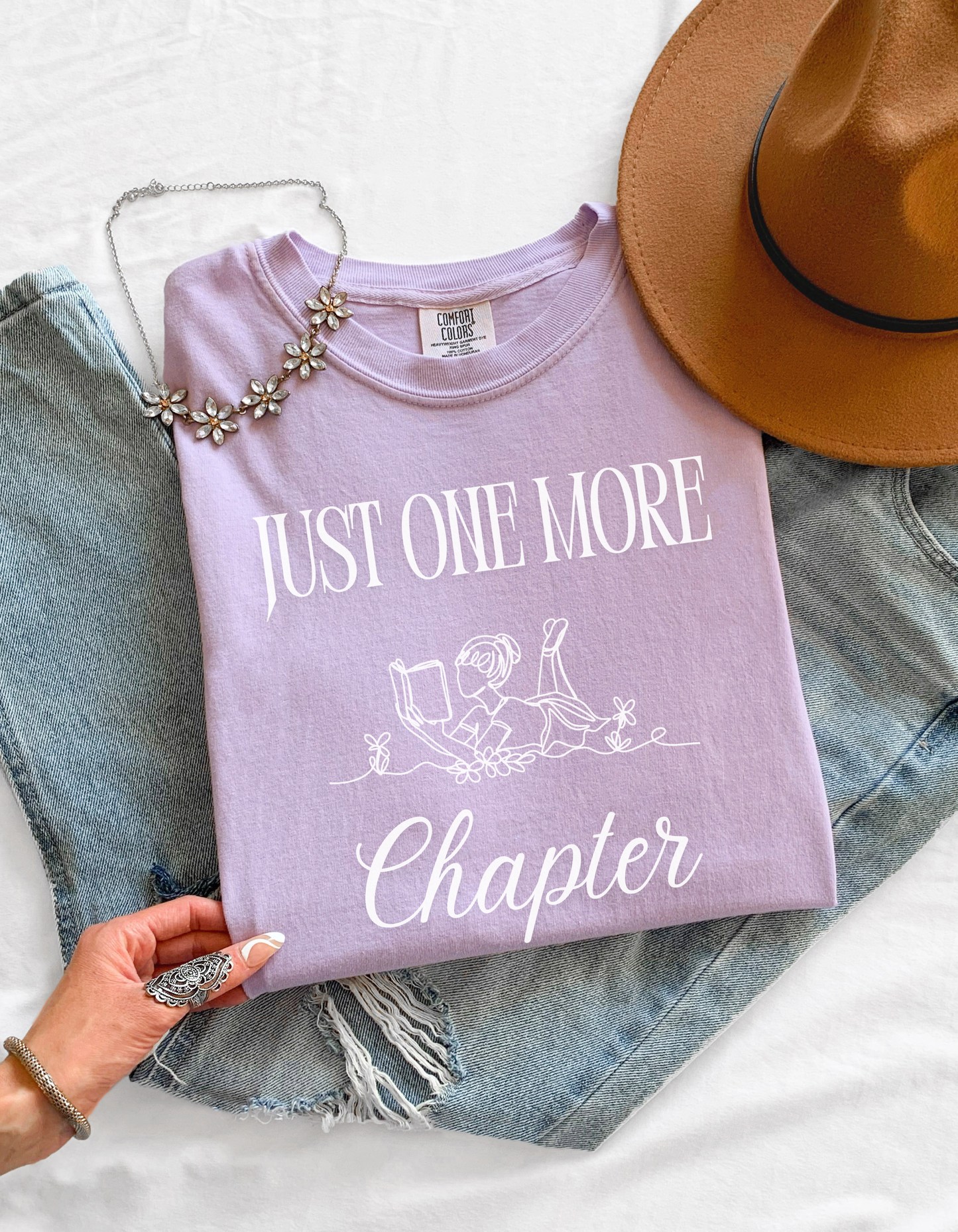 Just One More Chapter T-Shirt, Comfort Colors Tee, Book Lover Gift