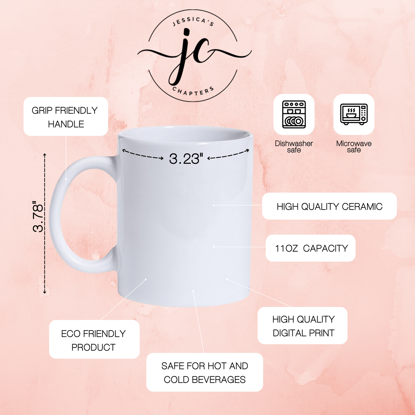 Spread Those Pages Floral Decorative Ceramic Mug