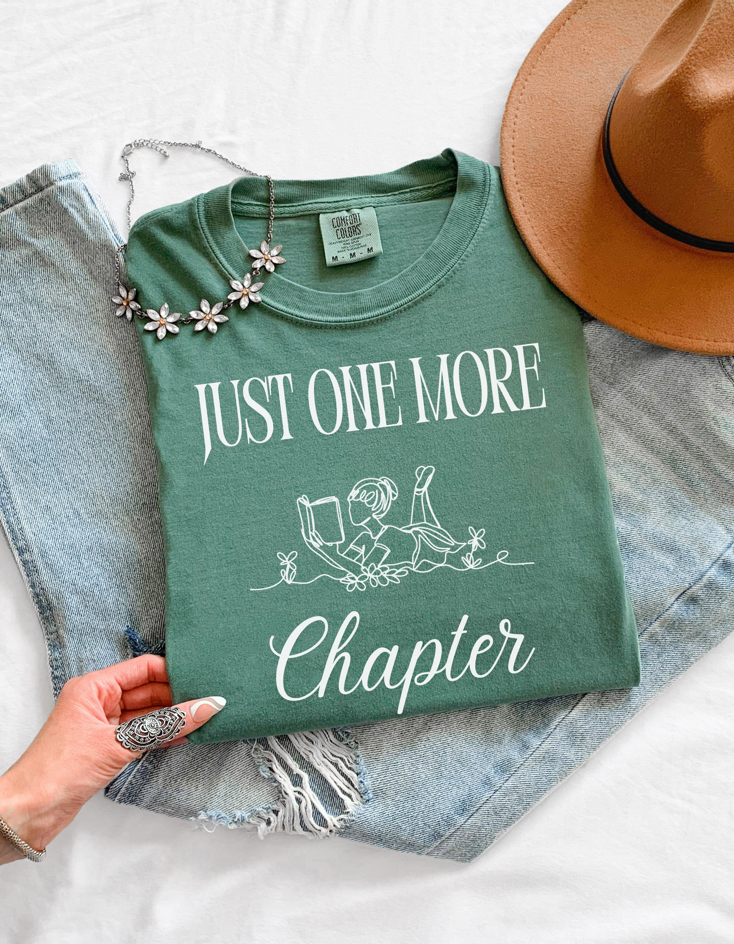 Just One More Chapter T-Shirt, Comfort Colors Tee, Book Lover Gift